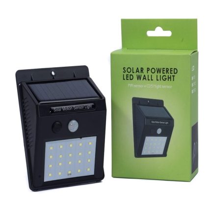 Solar Powered LED Wall Light Motion PIR Sensor and CDS Night Sensor