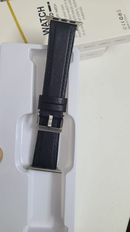 42/44/45/49mm Spigen  Leather Strap For Smartwatch – Black Color