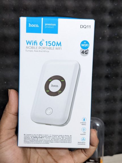 Hoco DQ11 4G Pocket Router WiFi 6 | 12-Hour Backup | Supports All BD SIM