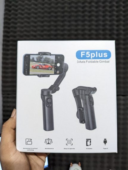 F5 Plus 3-Axis Smartphone Handheld Folding Gimbal stabilizer with lightweight 3-axis
