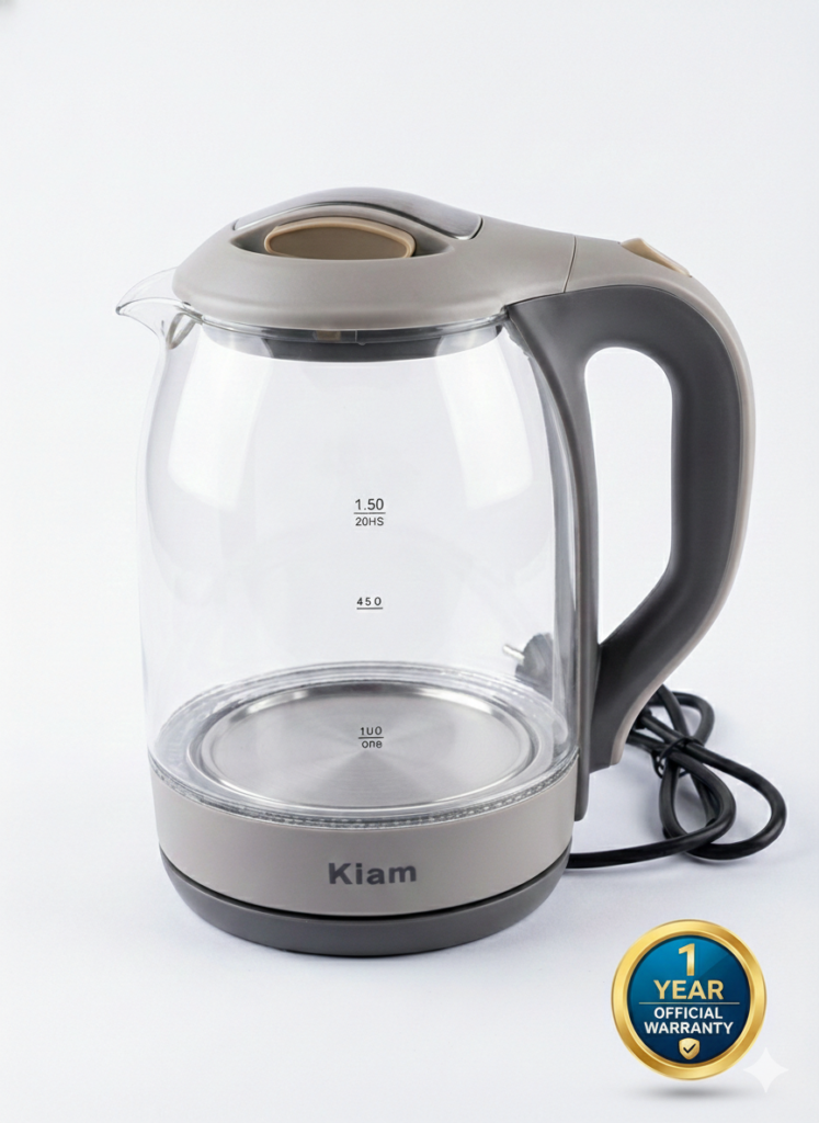 Kiam BL-002 Glass Electric Kettle 1.8L Transparent