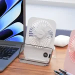 Vyvylabs D11 Mini Foldable Desktop Fan white color
