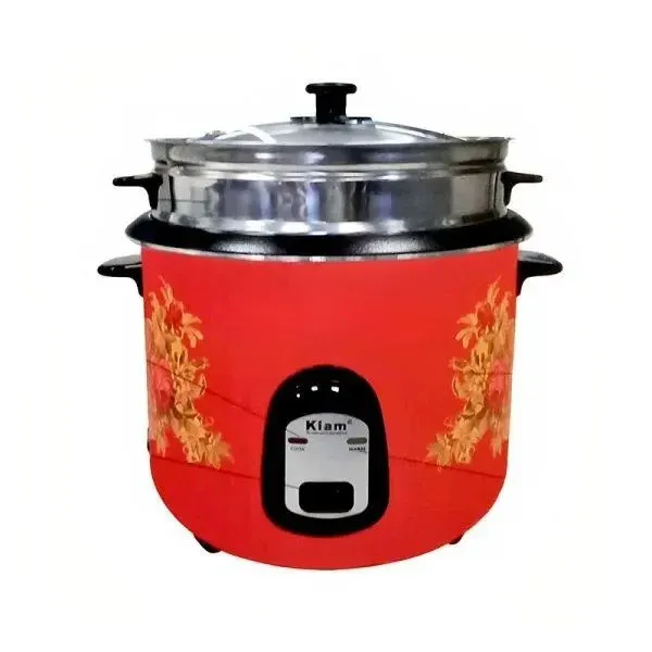 Kiam Double Pot Rice Cooker 1.8L Stainless Steel