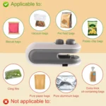 Portable Sealer Package Mini Sealing Machine Food Snack Clip Heat Sealer - Image 2