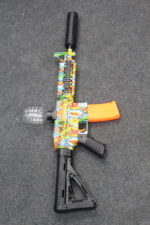 Comic Pop Art M4 Electric Gel Blaster Rifle with Grenade Hopper