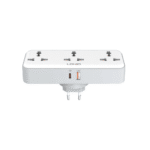 LDNIO SC3317 Power Strip showing its 180-degree rotatable design and 3 AC outlets.