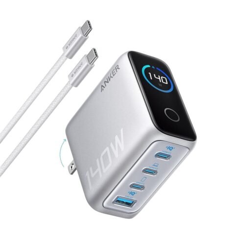 Anker Zolo 140W 4-Port GaN Power Adapter for Laptop and Phone