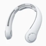 JISULIFE Neck Fan Life 4 showing its 80 air outlets and adjustable silicone neck collar.