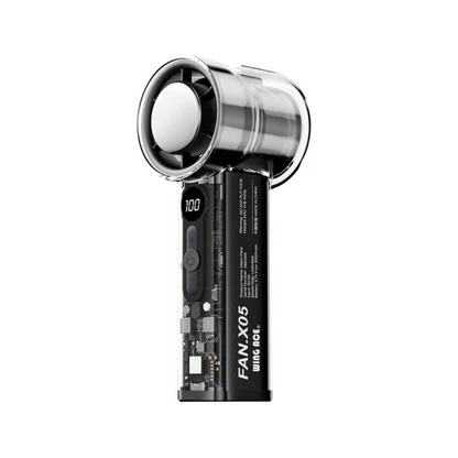 MECH FANS X05 Rechargeable Portable Hand Fan with Digital LED Display