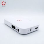 OLAX D8 Pro Smart Mini DC UPS Pro showing its power ports and compact design.