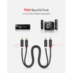 UGREEN 10520 2RCA Male to 2RCA Male Audio Cable - 5m (Black) - Image 3