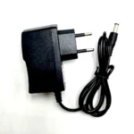 China Link 12V 2A Power Adapter black color wall plug model showing standard DC male pin long copper cable power brick casing specifications label text interface side view front view