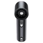 ACEFAST YF1 mini handheld fan with 100 level stepless speed control scroll wheel digital LED display screen Type C charging front view black color