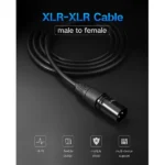 UGREEN 20714 Cannon XLR Male to Female Microphone Extension Audio Cable - 10m (Black) - Image 2