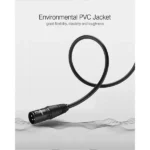 UGREEN 20712 Cannon XLR Male to Female Microphone Extension Audio Cable - 5m (Black) - Image 3