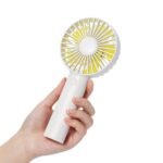 JISULIFE FA21 Price in BD handheld fan portable small fan 3 speeds rechargeable mini pocket fan front view pink color