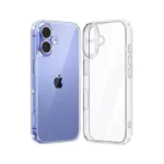 UGREEN 45917 Classy Clear protective phone case model CA105 showing its ultra-slim transparent body with precision cutouts for the camera and buttons tailored specifically for iPhone 16