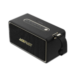 ACEFAST K3 Max Portable Wireless Speaker with dual premium karaoke microphones showing high-power mesh grill design and integrated acoustic control buttons