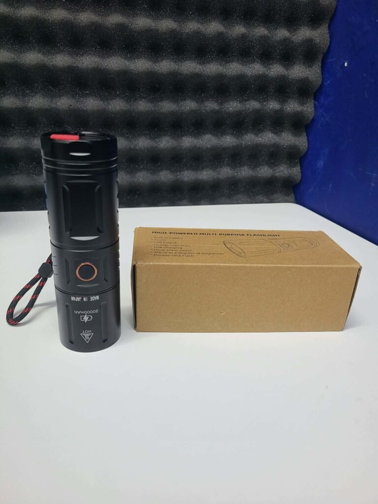 Jumbo LED Torch Light BT-FL8070 showing its rugged aluminum body and COB side lights.