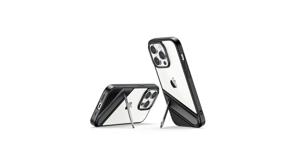 UGREEN 15034 Silky Silicone Protective Case for iPhone 14 Pro Max Black LP632 premium back cover showing its camera cutout and soft microfiber interior lining on a white background