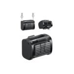 Aecooly Flow 01 Wireless Waist Fan showing its rugged design and waist clip.