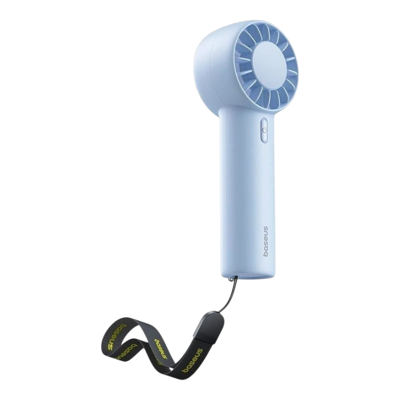 Baseus-GoTrip-DT1-Mini-Turbine-Handheld-Fan-3 Baseus Fan GoTrip DT1 mini turbine handheld fan with aircraft jet engine style circular duct multi speed power button LED indicator battery light and Type-C charging port turn on