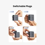 UGREEN Nexode 90409 65W 3-Port USB-C & USB-A GaN Fast Wall Charger UK Plug (Space Gray) - Image 2