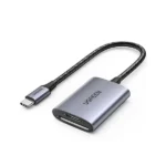 UGREEN 80888 USB-C to SD/TF Memory Card Reader Alu Case in premium space gray metal finish showing the Type-C male plug along with SD and Micro SD slots on a clean background