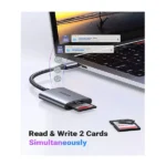 UGREEN 80888 USB-C to SD and TF Memory Card Reader with Aluminum Case - Image 2