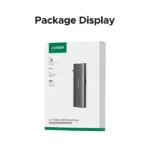 UGREEN 65024 2-in-1 USB-C/USB-A Card Reader dongle with dual protective caps showing the USB-A male end and USB-C male end with SD and Micro SD slots on a white background