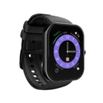 HiFuture FutureFit Ultra2 Smart Watch showing a sleek premium square smartwatch body with a large 1.85-inch touchscreen panel displaying a colorful layout view