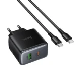 Hoco C158A 45W PD Wall Charger Set USB-C USB-A with C to C Cable