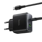 Hoco C158A 45W PD Wall Charger Set USB-C USB-A with C to C Cable - Image 2