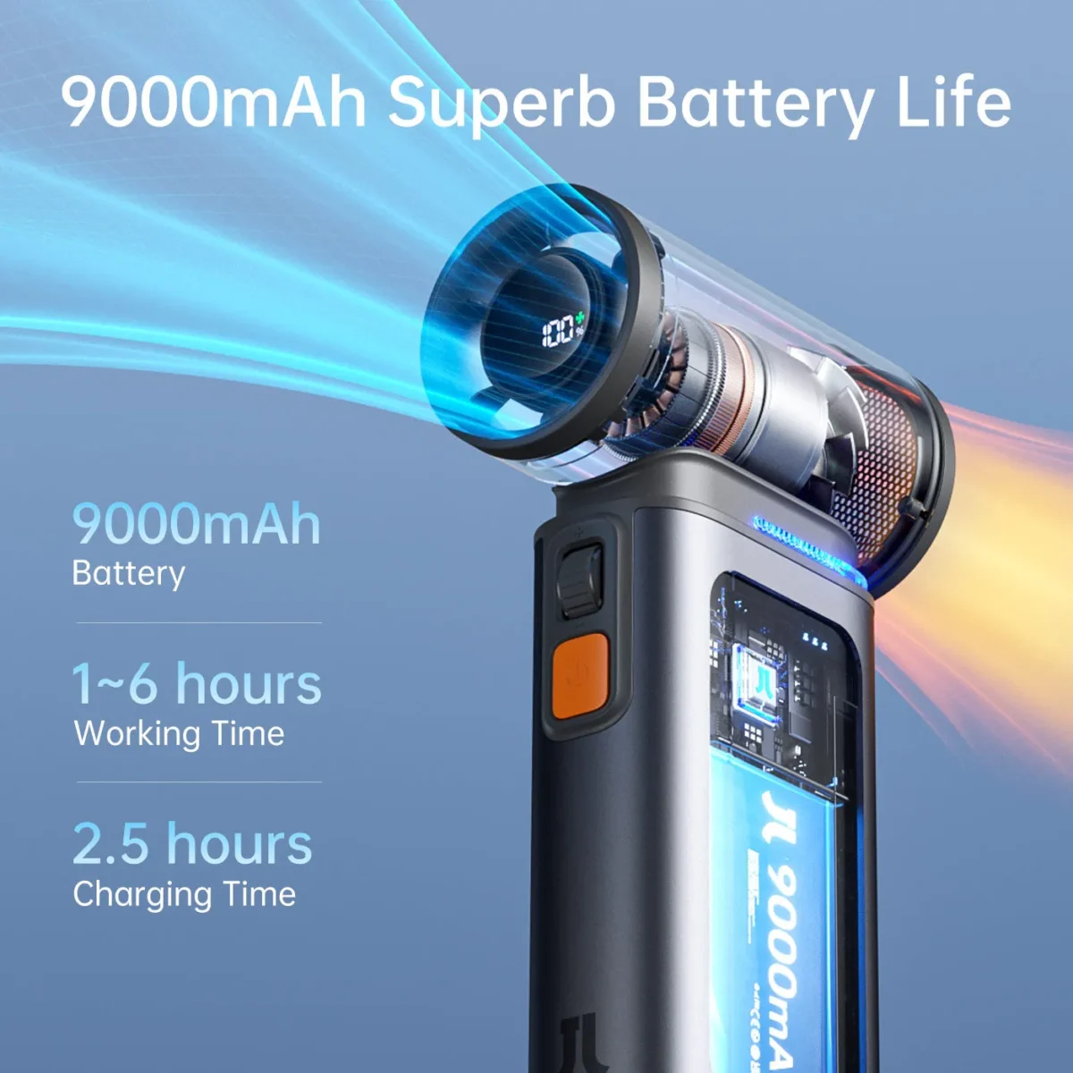 JisuLife Outdoor Fan Ultra1 Portable Handheld Fan 9000mAh - Image 3