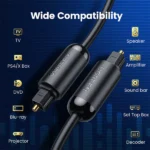 UGREEN 70893 Toslink Optical Audio Cable - 3m (Black) - Image 2