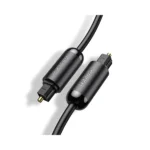 UGREEN 70893 Toslink Optical Audio Cable 3m black showing its premium square fiber-optic connectors and gold-plated tips in image_72eee5.png