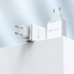 UGREEN 10133 QC3.0 USB Fast Charger EU White wall adapter featuring the single USB-A output port and prominent green QC3.0 accent line on a white background