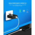 UGREEN 10216 Dual Port USB Fast Wall Charger EU Plug (Black) - Image 3