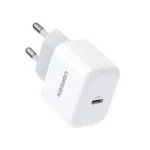 UGREEN 10220 CD241 20W Mini PD Fast Charger Black ultra-compact wall adapter showcasing its single USB-C port and premium matte finish on a seamless white background