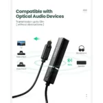 UGREEN 50213 CM150 Wireless Bluetooth 5.0 Audio Transmitter with Optical Toslink Plug - Image 2
