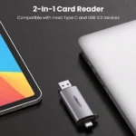 UGREEN 50706 USB-C Dual Slot TF & SD Card Reader with Power Supply - Image 2