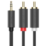UGREEN 10513 3.5mm Male to 2 RCA Male Stereo Audio Cable (5m, Gray) - Image 3