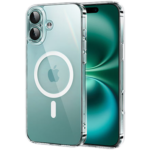 UGREEN 45922 Classy Clear Magnetic protective phone case model CA110 showing its ultra-slim transparent body with an embedded strong magnetic circle array tailored perfectly for iPhone 16 Plus