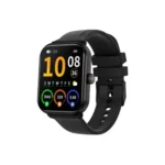 Weofly Active 2 Smartwatch showing a modern rectangular smart watch frame with a large 1.85-inch HD IPS touchscreen display, physical side control button layout, and a soft premium liquid silicone wrist strap design view