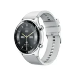 QCY Active GT Smart Watch showing a sleek modern rectangular smartwatch frame with a vibrant 1.96-inch AMOLED display and a comfortable silicone strap