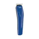 HTC AT-528 professional rechargeable cordless beard trimmer in blue color with attachment combs and charging wire