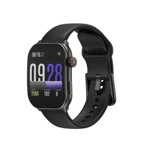 balancs-01-500x500 (1) Kieslect Balancs Note Smart Watch showing a sleek metallic rectangular frame with a massive 2.1-inch curved AMOLED touchscreen display and a premium strap view