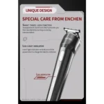 ENCHEN Beardo Type-C professional rechargeable cordless hair and beard trimmer with attachment combs and charging cable open
