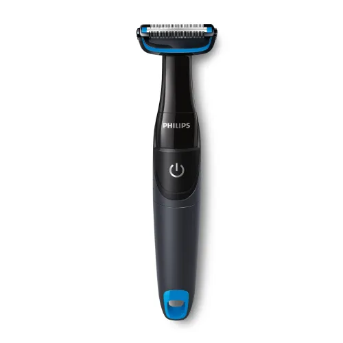 Philips BG1025/15 1000 Series compact waterproof cordless electric body hair groom trimmer with skin guard, attachment comb, and shower cord turn on