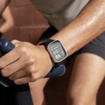 Amazfit Bip Max Smart Watch with an ultra-large high-definition touch display screen and a stylish frame shown in image_72eee5.png